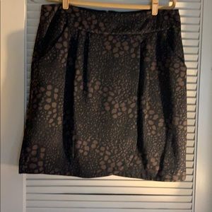 Black and brown jersey wrap skirt